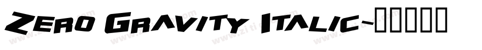 Zero Gravity Italic字体转换